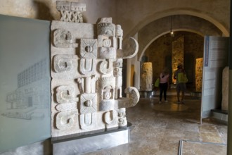 Building detail from Chenes region, museum of Mayan Archaeology, Campeche city, Mexico, Central