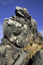 The Mittelsteine near Weddersleben, part of the Teufelsmauer, Devil's Wall, sandstone rock