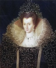 Elizabeth I, 1533-1603, Queen of England. From the book Gallery of Portraits, published in 1833,