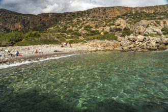 On the beach of Lisos near Sougia, Crete, Greece, Europe