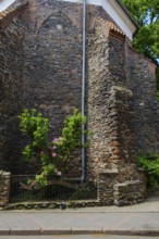 Church of St Salvator, a monument from the 14th century, in Upper Silesian Kreuzburg, Polish