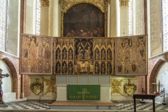 Baroque altar of the Havelberg Cathedral of St Mary, Havelberg, Saxony-Anhalt, Germany, Europe