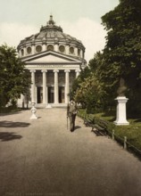 Atheneum in Bucharest, Romania, 1890, Historical, digitally restored reproduction from a 19th