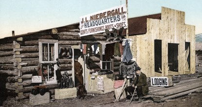 A pioneer merchant, Colorado, United States of America, USA, digitally restored reproduction from a