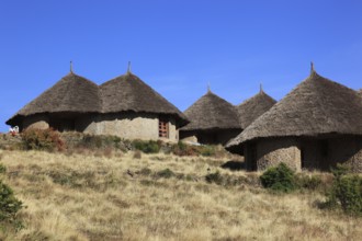 In the highlands of Abyssinia, in the Semien Mountains, landscape in Semien Mountains National