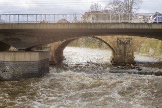 Flood in Dresden, Dresden, Saxony, Germany, Europe