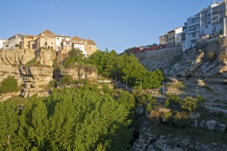 River Tajo limestone gorge cliffs, Alhama de Granada, Spain, Europe