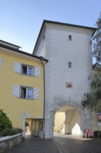 Historic lower town gate built in 1250, town gate, town tower, lower gate, Meersburg, Obersee, Lake