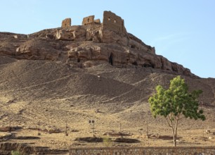 Royal tombs on the Nile near Aswan, Upper Egypt, Egypt, Africa