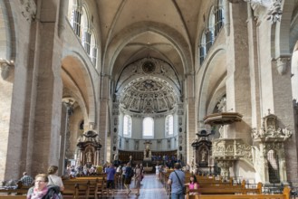 Interior view, Trier Cathedral, UNESCO World Heritage Site, Trier, Rhineland-Palatinate, Germany,