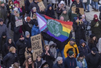 Several thousand people protested on Sunday in Dresden and elsewhere, against the AfD and in favour