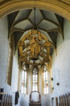 Floating Madonna in the Rosary, by Tilman Riemenschneider, pilgrimage church Maria im Weingarten,