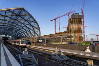 Shell of the Elbtower construction project, the architectural completion of Hafencity Hamburg, in