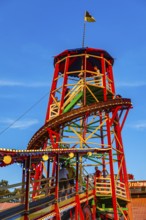 Toboggan, Wiesn classic with wooden slide, Oktoberfest, Festwiese, Theresienwiese, Munich, Upper