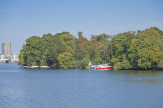 Eiswerder Island, Havel, Hakenfelde, Spandau, Berlin, Germany, Europe