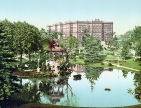 Prince Hussein Palace and Garden, Cairo, Egypt, 1890, Historic, digitally restored reproduction