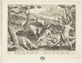 Venationes ferarum, avium, piscium, Hunts for Wild Animals, Birds and Fish, Unicorn Hunt, 1596,