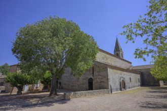 Exterior view of the Romanesque Cistercian abbey of Le Thoronet, Département Var, France, Europe