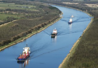 North Baltic Sea Canal, canal trip, Europe, Germany, Schleswig, Holstein, Brunsbüttel, landscape,