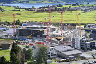 Major construction site Kobiboden, Einsiedeln, Switzerland, Europe