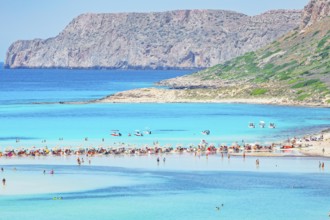 View of Balos bay, Gramvousa Peninsula, Chania, Crete, Greece, Europe