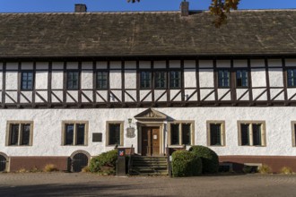 The town hall in Münchhausen Castle in Bodenwerder, Lower Saxony, Germany, Europe