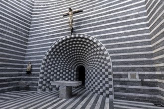 Chiesa di San Giovanni Battista, interior view, architect Mario Botta, Mogno, near Fusio,