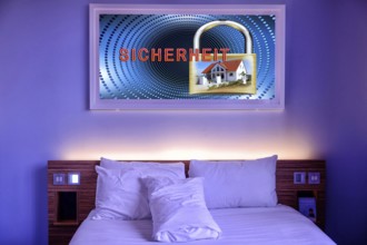 Symbolic image, bedroom, peaceful sleep, security, burglary, theft, robbery, liability insurance,