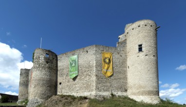 Billy. The fortress castle of the XIII Century, and its coloures banners of the houses of Hogwarts