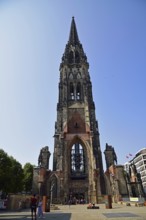 Europe, Germany, Hamburg, Old Town, Tower of St Nikolai, Tower ruins, Memorial, Europe