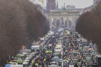 Road blockades, taken as part of the farmers' protests in Berlin, 15 January 2024. 10, 000