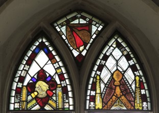 Church of Saints Peter and Paul, Pettistree, Suffolk, England, UK twelfth century stained glass