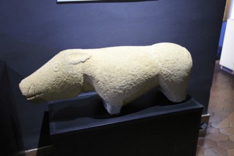 Verraco megalithic monuments in animal shapes, museum, Caceres, Extremadura, Spain, Europe