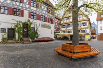 Gaststuben in the Shipmen's Guild House, Fishermen's Quarter, Ulm, Swabia, Baden-Württemberg,