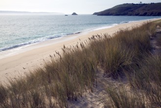 Looking south over Shell beach, Island of Herm, Channel Islands, Great Britain