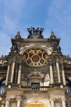 Semperoper in the Old Town, architecture, attraction, famous, equestrian statue, opera, music,