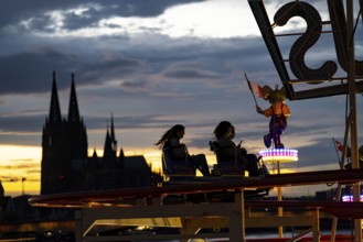 Happy Colonia funfair, Corona-compliant funfair at the Deutzer Werft, on the Rhine, Cologne