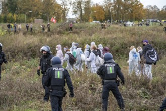 Protest action against the demolition of the village of Lützerath in the Rhenish lignite mining