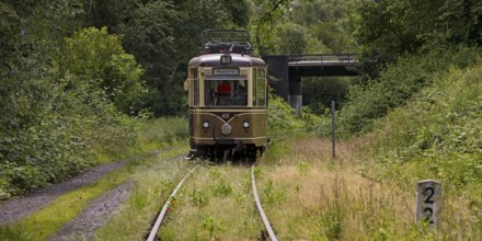 Railcar Hansa Waggon GT4-431 on the museum line of the local transport museum Dortmumd, Ruhr area,