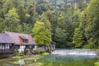 Last photos of the Blautopf in Blaubeuren in front of the popular excursion destination is closed