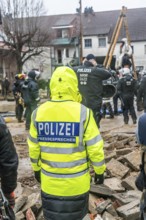 2nd day of the clearing of the hamlet of Lützerath, by the police, of tree houses and huts, at the