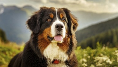 Pets, Dog, Bernese Mountain Dog, AI-generated, AI generated