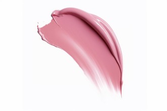 Pink lipstick or blusher color swatch on white background. KI generiert, generiert AI generated