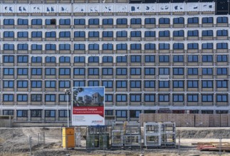 Construction site of the Community Campus, 737 student flats, each 20 square metres in size, fully