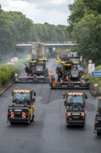 Renewal of the road surface on the A40 motorway between the Kaiserberg junction and Mülheim-Heißen,