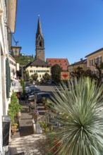 The village of Tramin on the wine route, in South Tyrol, wine-growing region of Gewürztraminer,