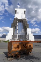 Dinslaken site of the former Lohberg colliery, the double trestle headframe of the mine is being