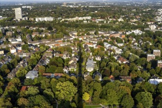 View over the north-east of Dortmund, district Ramberg, Körne, North Rhine-Westphalia, Germany,