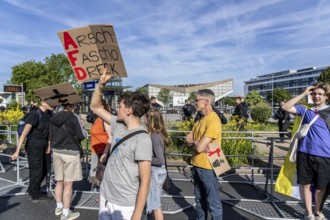 Demonstration against the AFD party conference in Essen, Grugahalle, North Rhine-Westphalia,