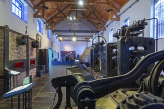 Old rolling mills in the Industrial Museum at the Le Bois du Cazier coal mine, Marcinelle near